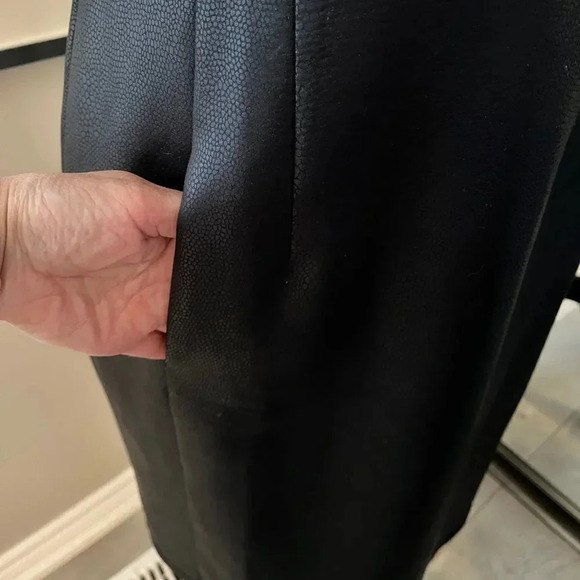 THALIA SODI Faux Leather Sleeveless Lined Dress  Pockets, Size M - Picture 6 of 13